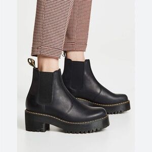 Dr. Martens Rometty Black Platform Ankle Boots